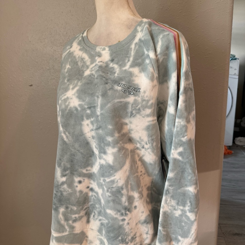 Rip Curl Twin Fin Sweatshirt With Logo and Stiched Sleeving Women Size Small - Picture 8 of 10
